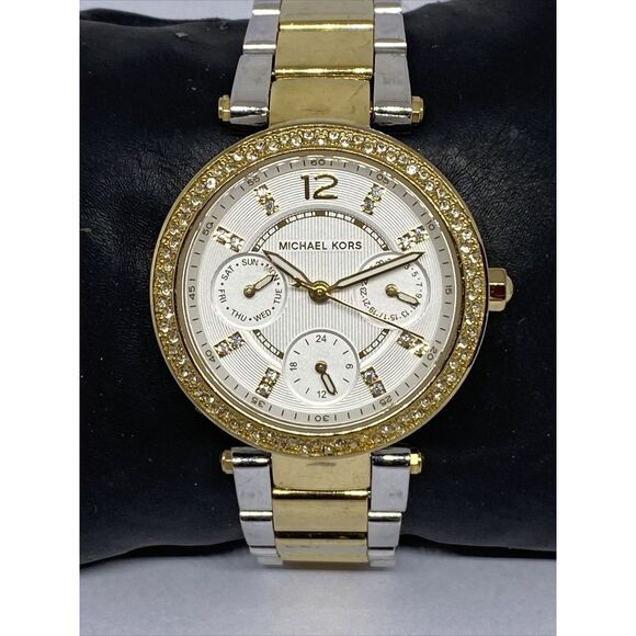 Michael Kors Parker MK6055 Womens Stainless Steel Analog Dial Quartz Watch UC514 - Picture 2 of 12